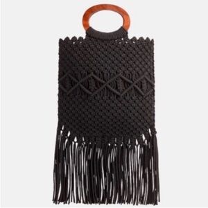 DANIELLE NICOLE Macramé Tote Bag